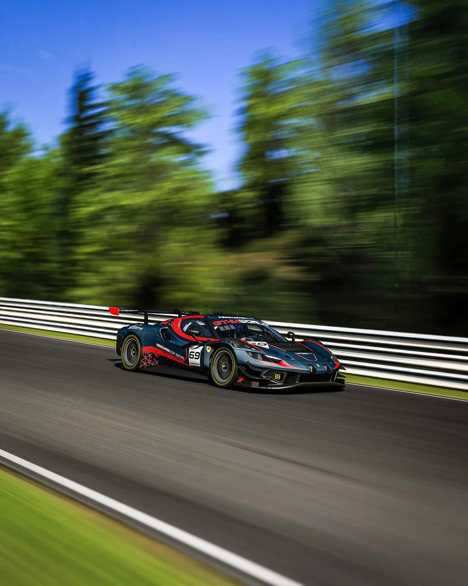 In-sim view: Ferrari GT3 at the Nürburgring Nordschleife